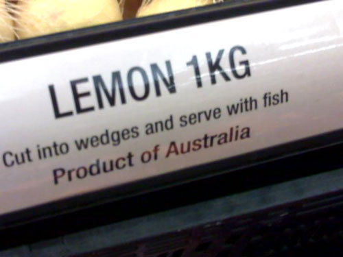 But don't eat the lemon