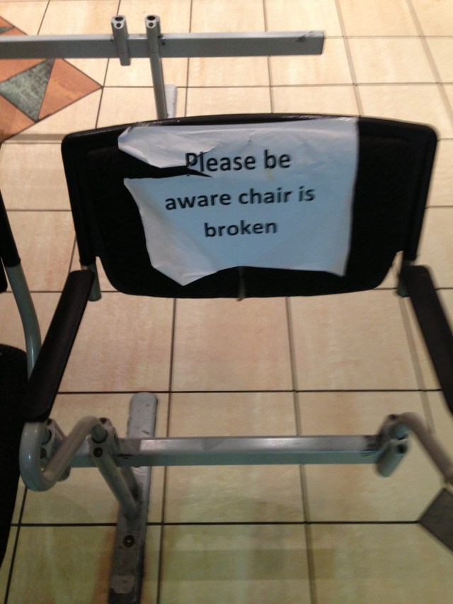 Broken chair