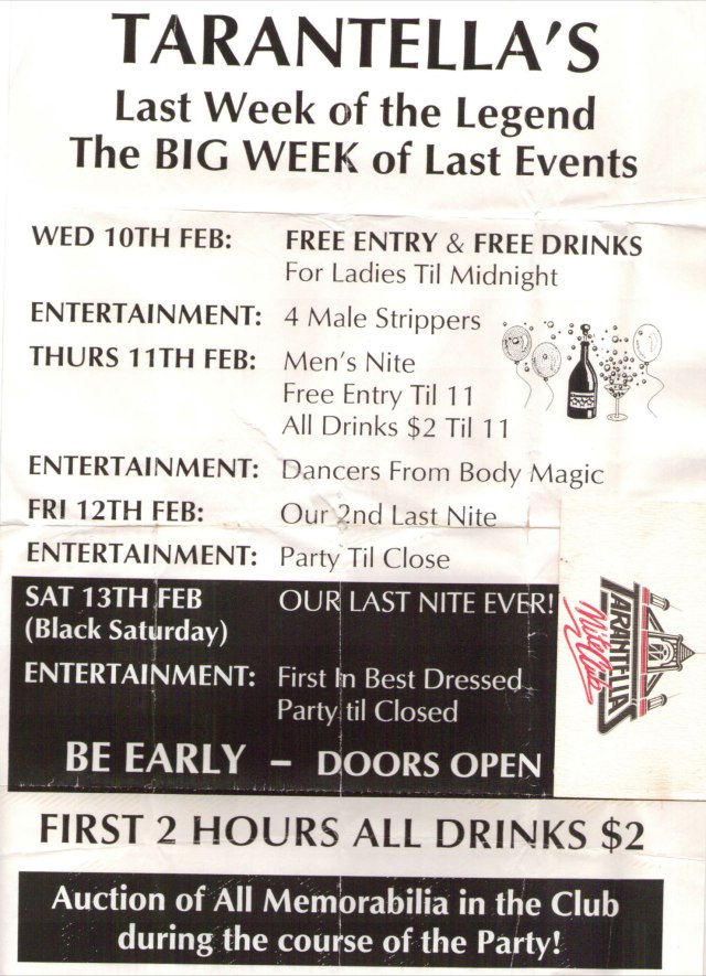 Tarantelas-night-club-last-night-flyer